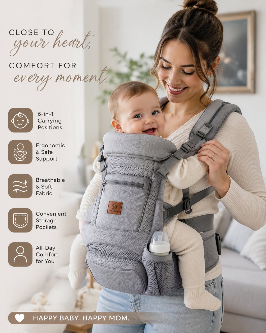 CuddleCarry™ 6-in-1 Baby Carrier