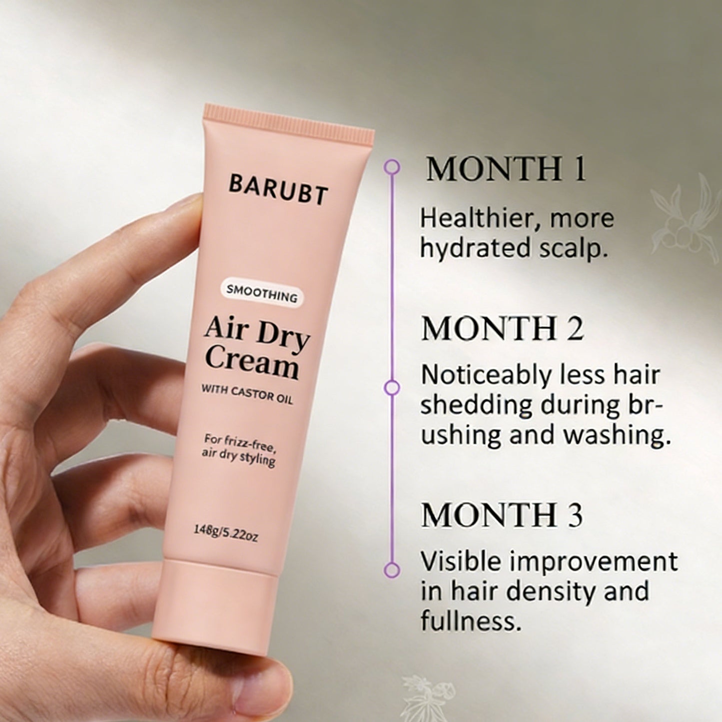 BARUBT Luxe Air Dry Cream for Silky, Frizz-Free Hair