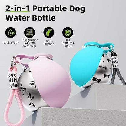 PawHydrate™ 2-in-1 Travel Dog Water Bottle