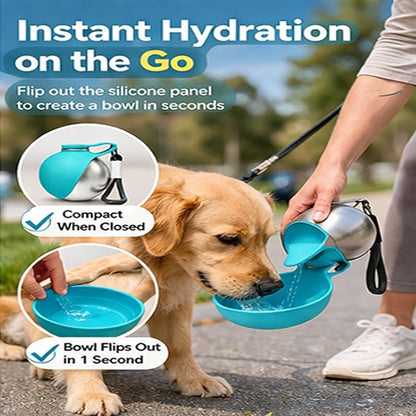 PawHydrate™ 2-in-1 Travel Dog Water Bottle