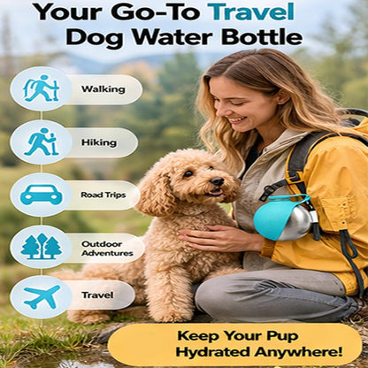 PawHydrate™ 2-in-1 Travel Dog Water Bottle